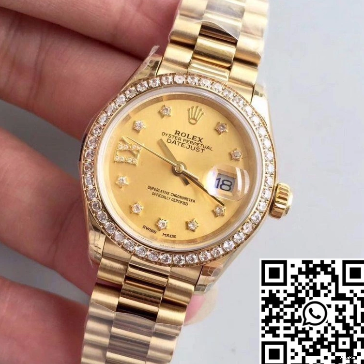 28MM Lady Dial 279138RBR Gold Rolex Yellow Datejust Champagne 0830